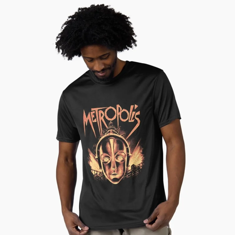 

Fritz Lang's Movie Metropolis 1927 German Sci-Fi Gift t shirt 0323 Cyberpunk Robot Maria Graphic Clothes Large size Tops S-6XL