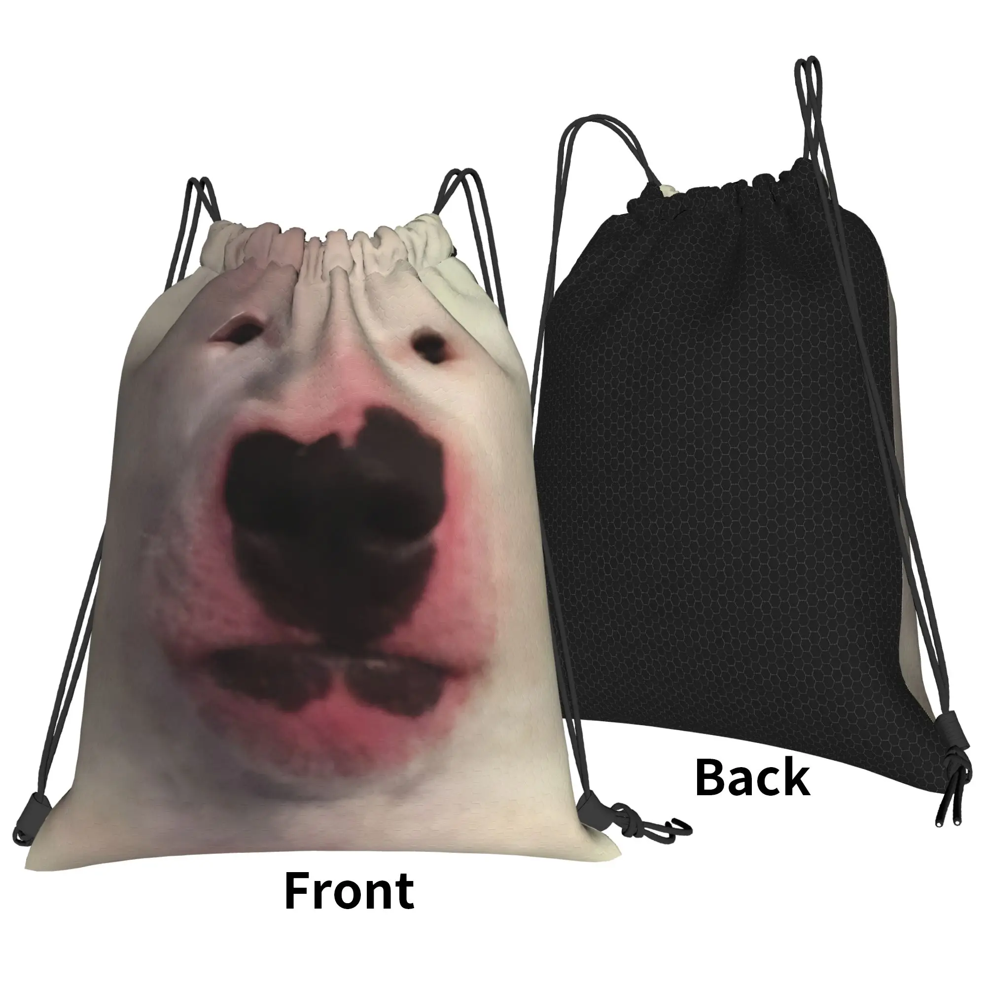 Dog meme Walter Portable Hiking Riding Gym Drawstring Storage Sporty Backpacks