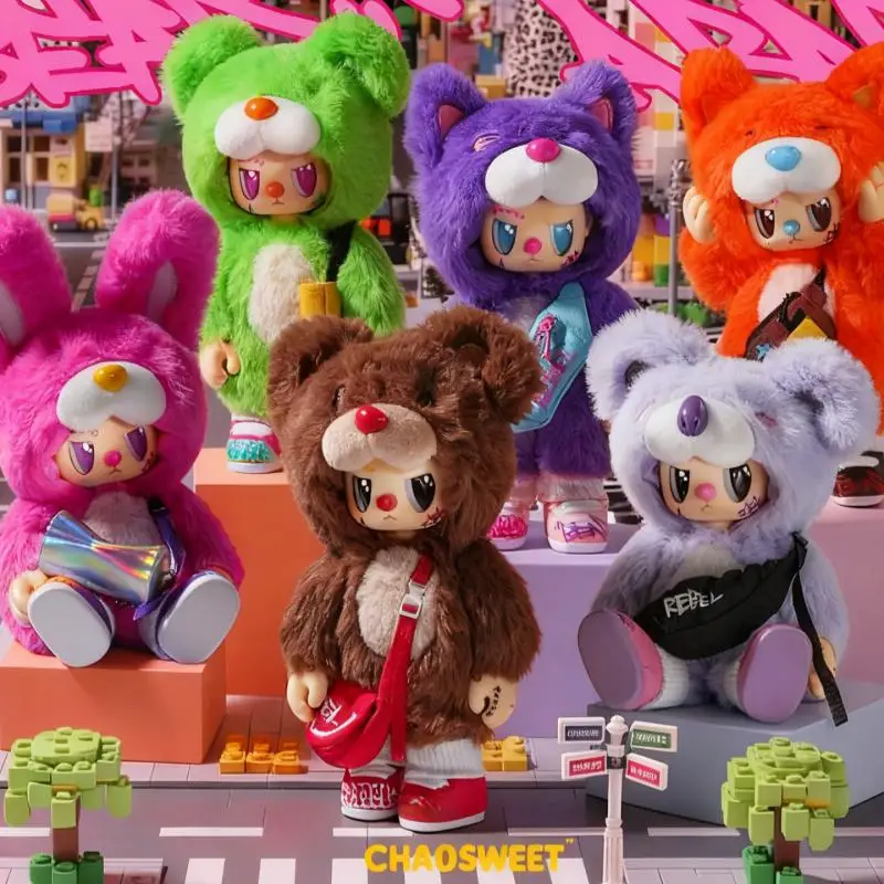 

【В наличии】 Chao Sweet Rebellious Bear Bag Pendant Series Плюшевая кукла Слепая коробка Мультфильм Rebellious Bear Joint Мобильная кукла Игрушка Gify