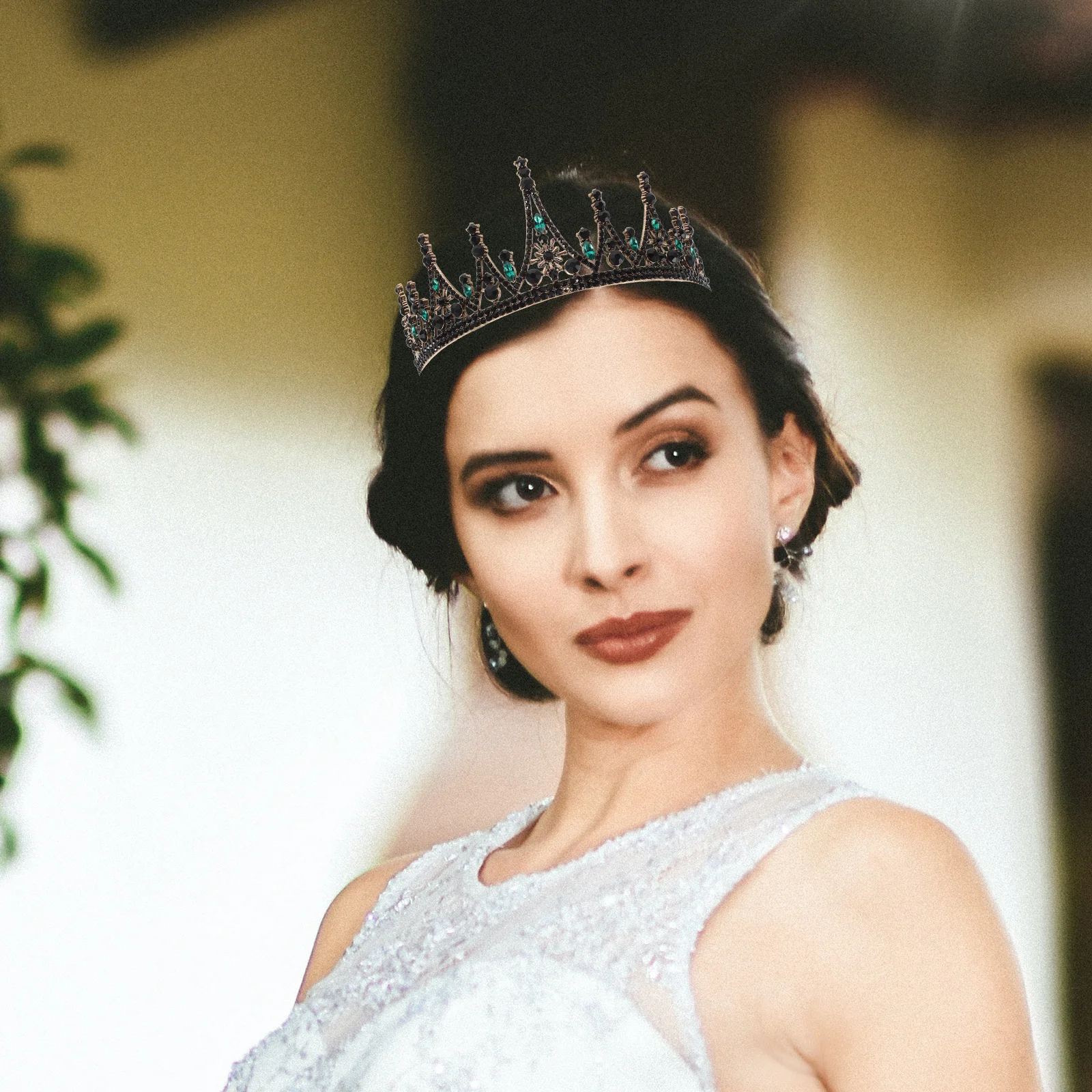 

Baroque Headband Bridal Tiara Rhinestone Wedding Headdress For Bride Women Vintage Hair Accessory Retro Crown Wedding Crown