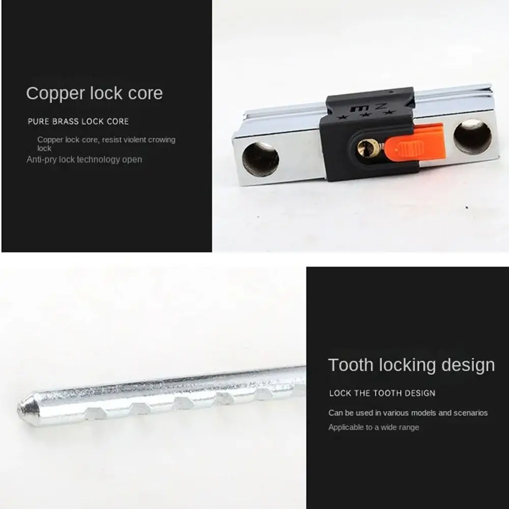 

Anti Theft Long Large Lock Shop Office Security with Dust Cover Mortise Lock Thicked Sturdy U Shape Glass Door Lock for Bike