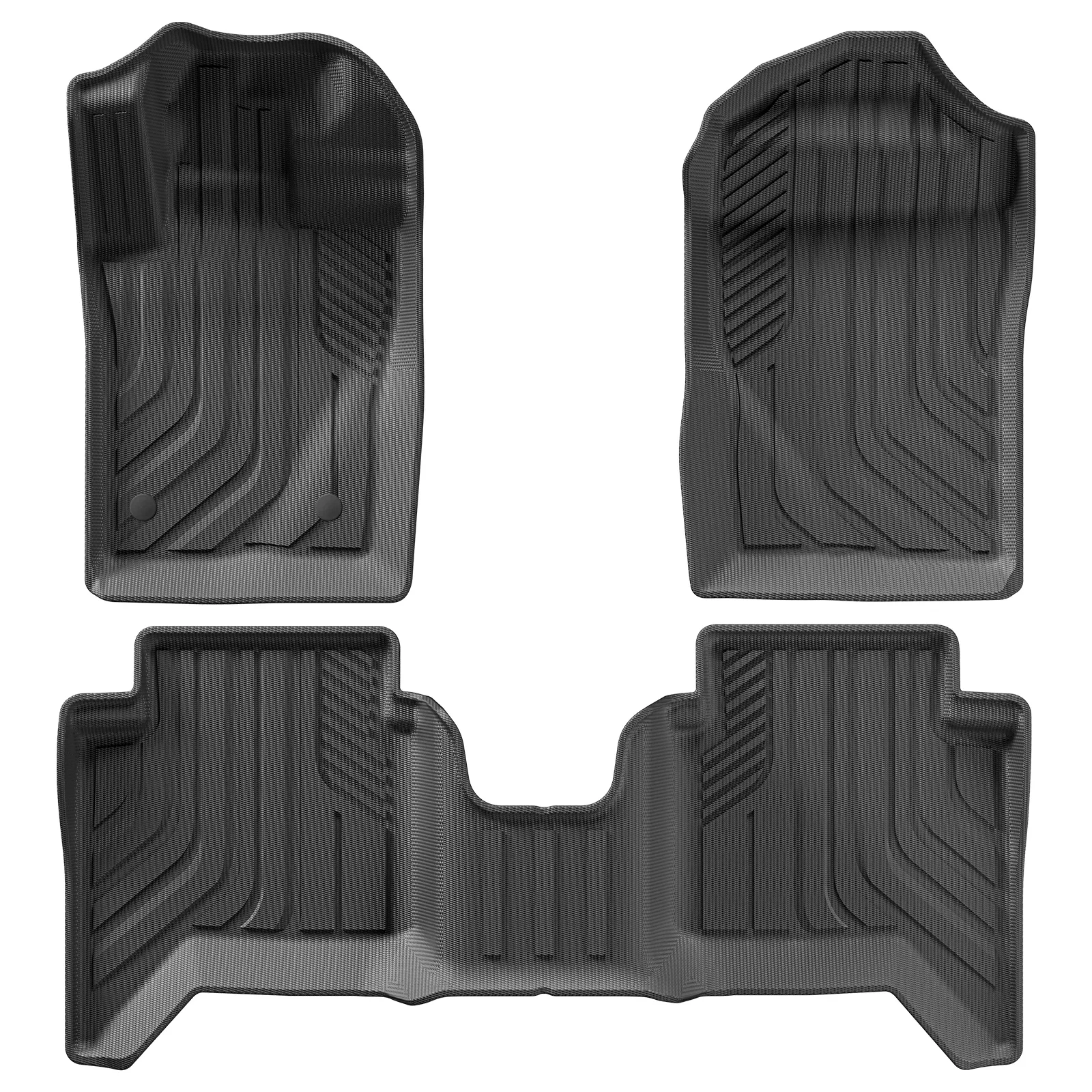 TPE 3D Car Floor Mats for Ford Ranger 2023 2024 Foot Set Pads 3PCS/SET All Weather Waterproof Auto Accessories