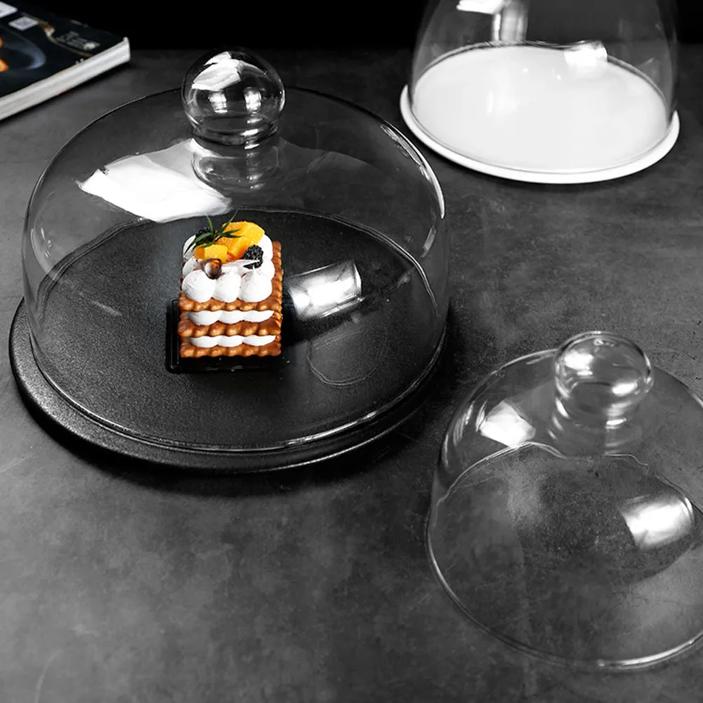 

Acrylic Fresh Keeping Cover Transparent Cake Food Covers Round Dome Lid Dust Proof Dessert Protector Kitchen Barware Set