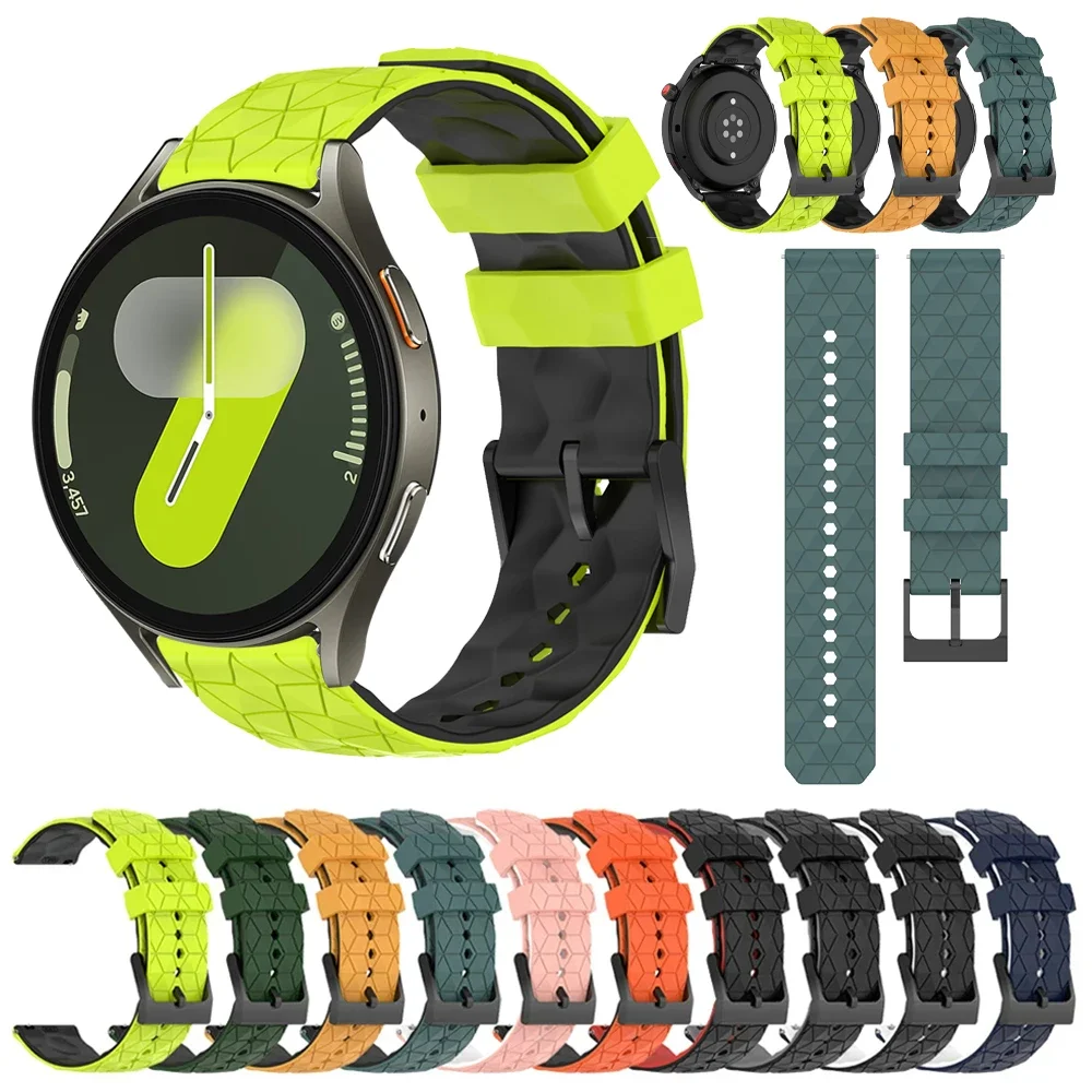 20 22mm Silicone Bracelet For Samsung Galaxy Watch 7 6 5 4 Pro 40mm 44mm Strap watch 6 4 Classic 47/43mm Sport Band Accessories