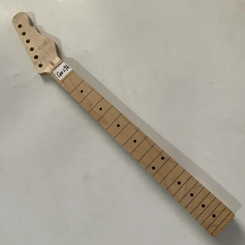 GN296 G&L Genuine and Original Electric Guitar Unfinished ST Guitar Neck No Frets Natural Maple Right Hand for DIY