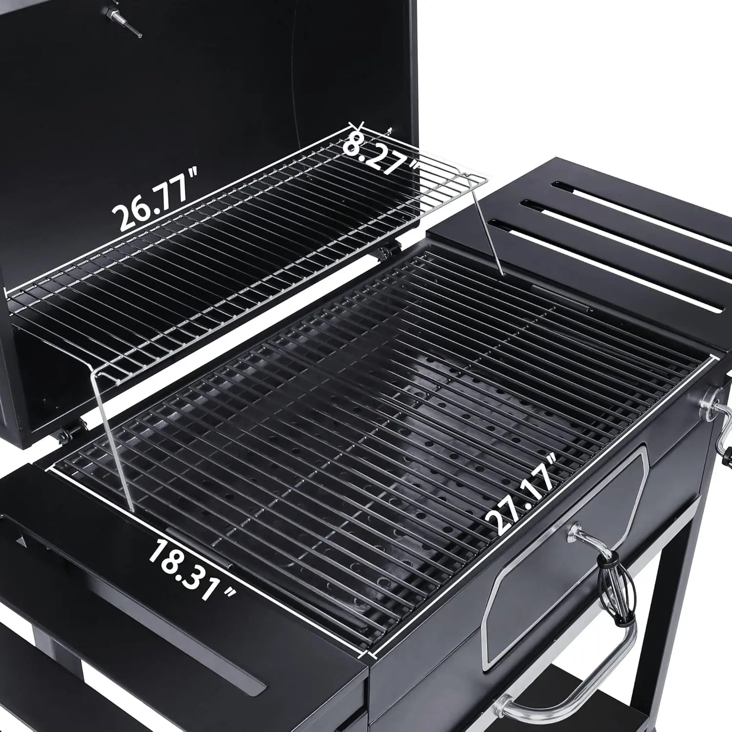 Imagem -03 - Royal Gourmet-black Charcoal Grill Deluxe Churrasco Fumante Piquenique Camping Pátio Quintal Cozinhar Cd2030an 30