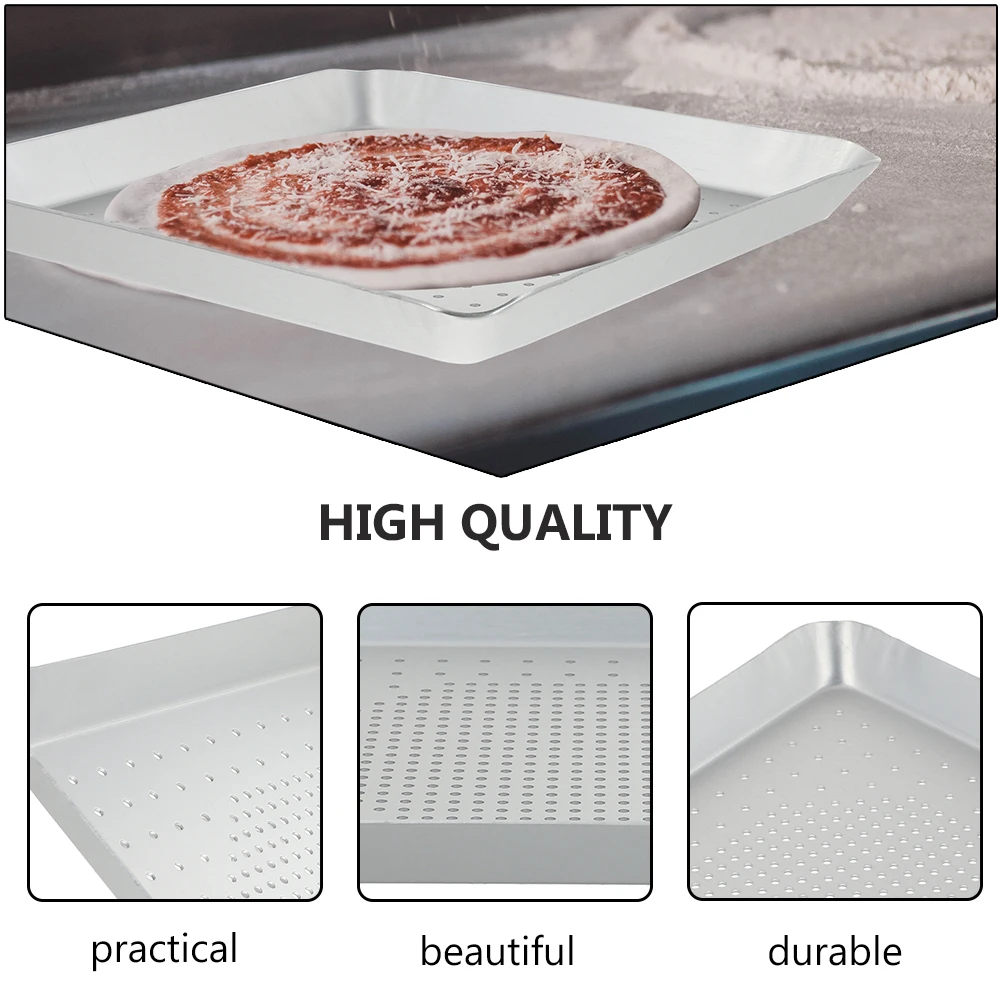 

Punched Pizza Plate Baking Tray Aluminum Alloy High Quality Perforated Pan for Oven Use Easy Cleaning Anti Oxidation
