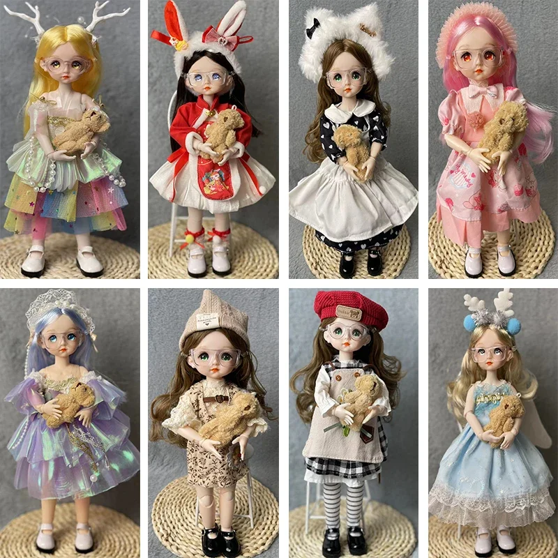 Fashion Cute 30cm Princess Doll 1/6 BJD Dolls Full Set or Replacement Clothes Accessories Girl Toy Gift Dolls for Girls