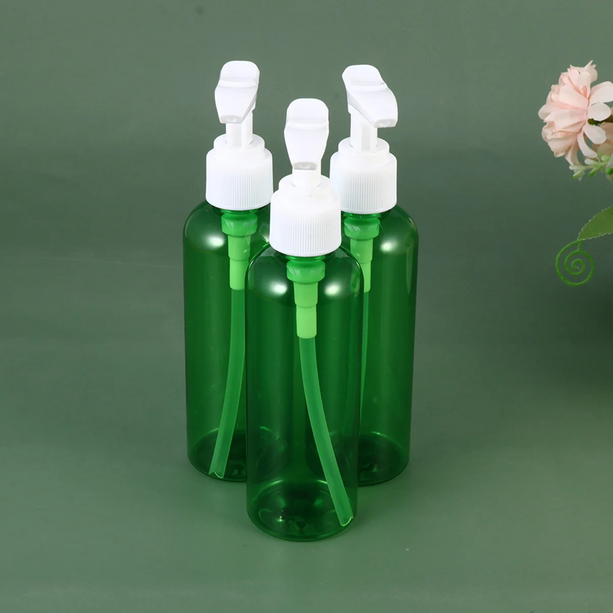 

10 pcs 100Ml Empty Pump Lotion Bottles Lightweight Travel Liquid Container For Shampoo Dispenser Camping Outdoor Trip Green