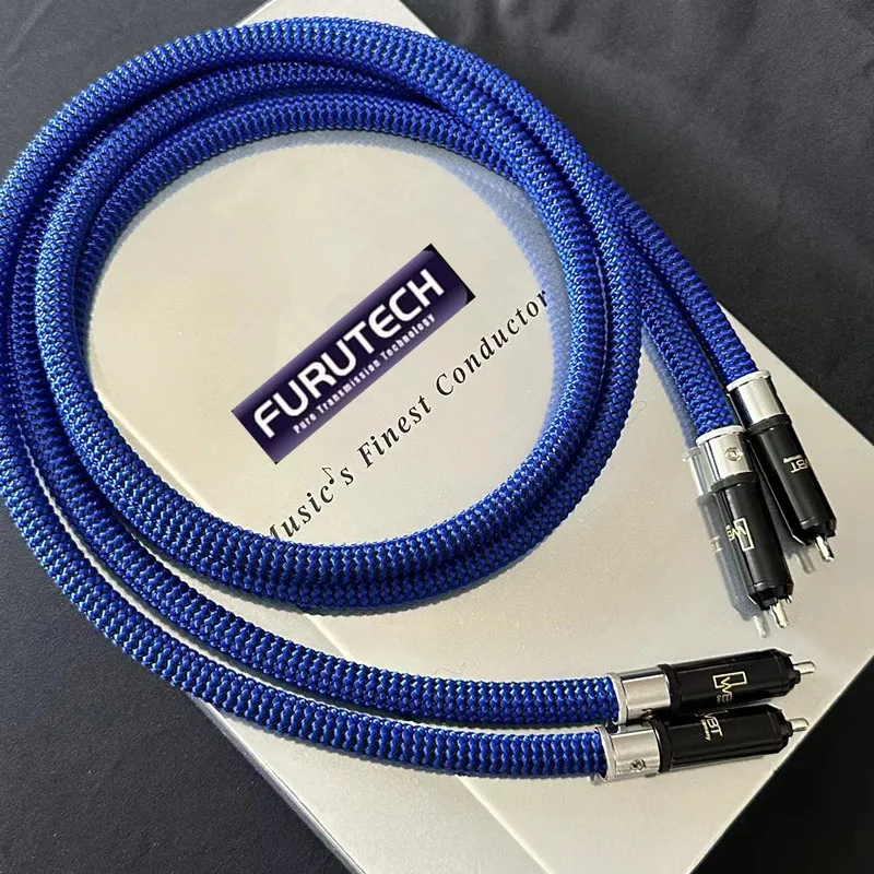 One pair FURUTECH DAS-4.1 Top-of-the-line RCA  cable Alpha OCC conductor HiFi weapon with Silver-WBT -0152Ag rca plug