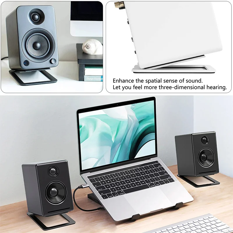 Desktop Soundbox Shelf Speaker Bracket Shockproof Loudspeaker Stand Holder Support Base Storage Rack Speaker Bottom Stand