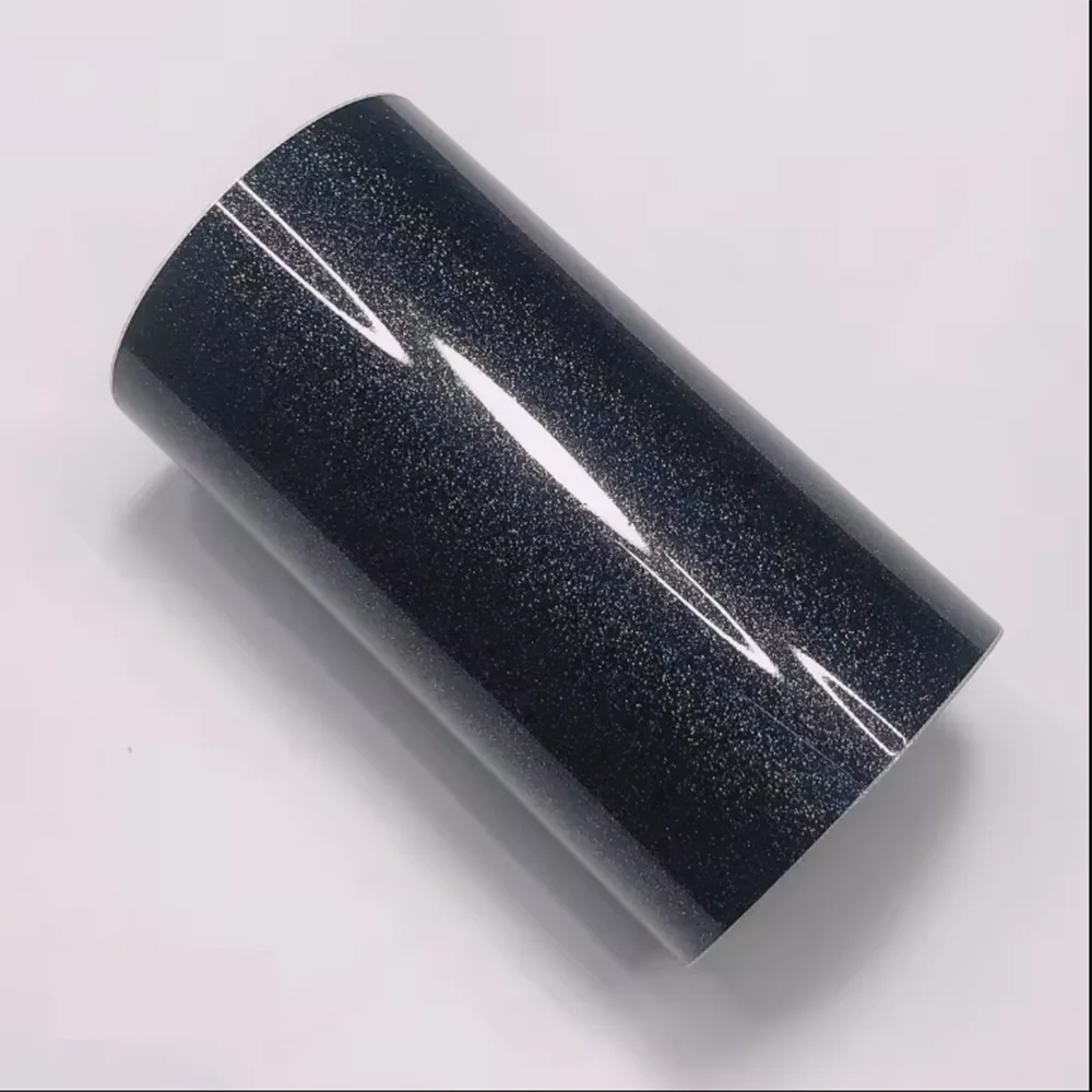 

Wrapmaster 5M/10M/18M PET Liner Glitter Diamond Crystal Black High Grade Wrap Vinyl Colors For Cars