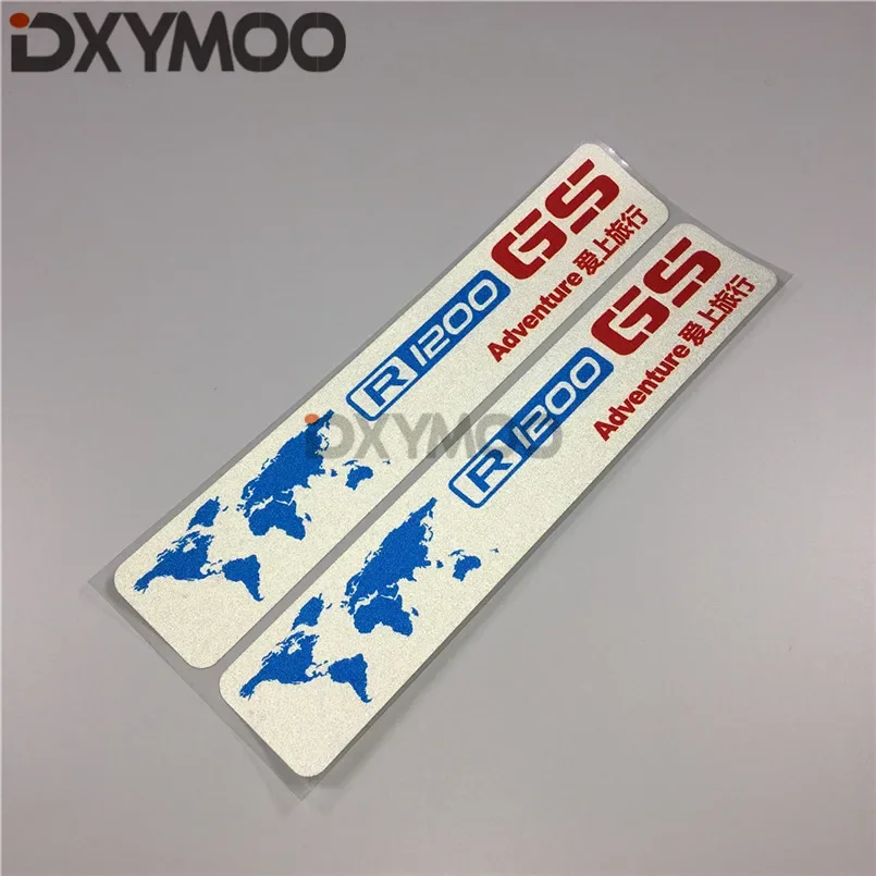 2PCS Car Styling Motorcycle Tail Box Decoration Sticker Decals Reflective for ADV GS R1200GS Adventure 25x5cm