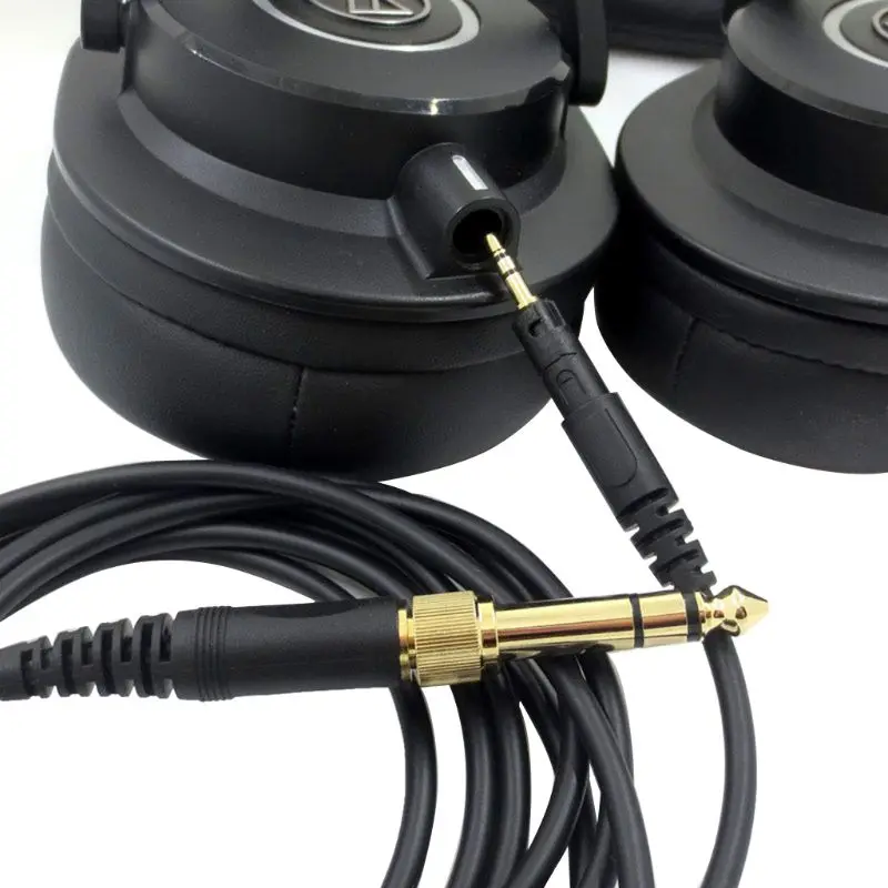 Replacement Cable For Audio-Technica ATH-M50X M40X M60X M70X Headphones Fits Many Headphones 23 AugT2 6.35mm conversion image 5