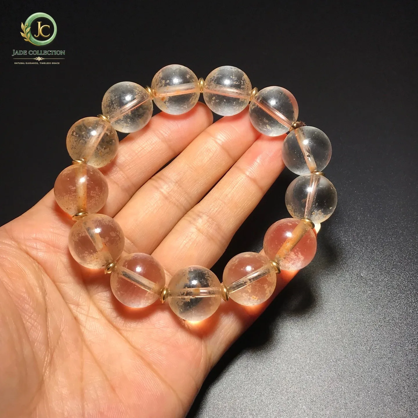 Tibetan Old Crystal Dzi Beads Bracelet J0807