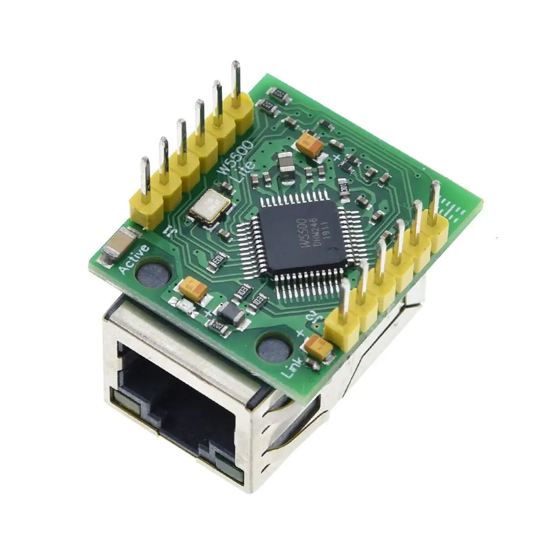 W5500 Module TCP/IP STM32 Interface 3.3V 5V Ethernet Module Compatible with WIZ820io Network Interface RC5 IoT for Arduino