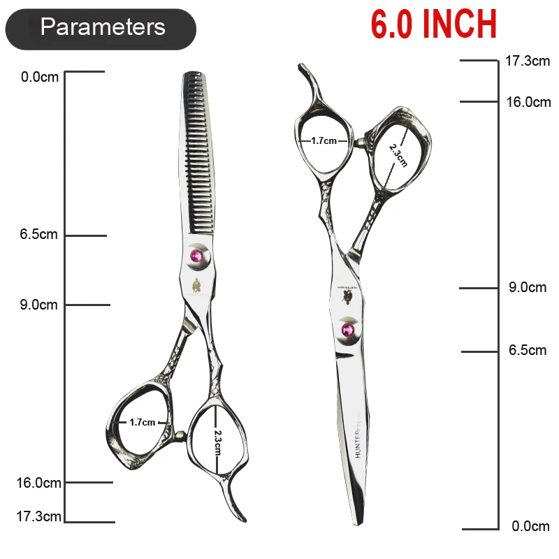 

HT9111 Japan Stainless Steel 6" inch Hair Barber Scissors Set Kit thinning shears for hairdressing haircut barbershop tools