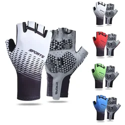 Men Half Finger Cycling Gloves Bike Gloves Women Silicone Protection Mountain Outdoor Sports Motorcycle MTB Bike Bicycle Gloves