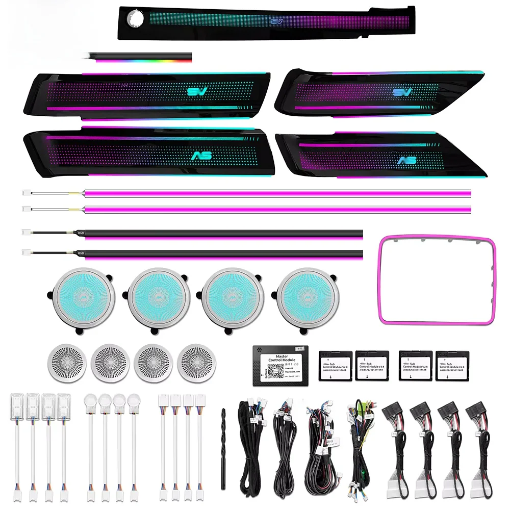 For Land Rover Range Rover Sport 2014-2022 Ambient Light Dynamic Colorful Dot Matrix Style Panel Car Interior Light Kit