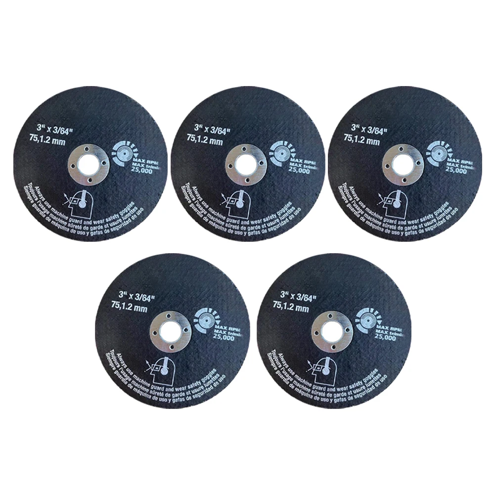 5pcs 75mm 3 Inch Cutting Wheel Circular Resin Saw Blade Ast Cut Off Discs For Metal Cutting Angle Grinder Cutting Disc Abrasive