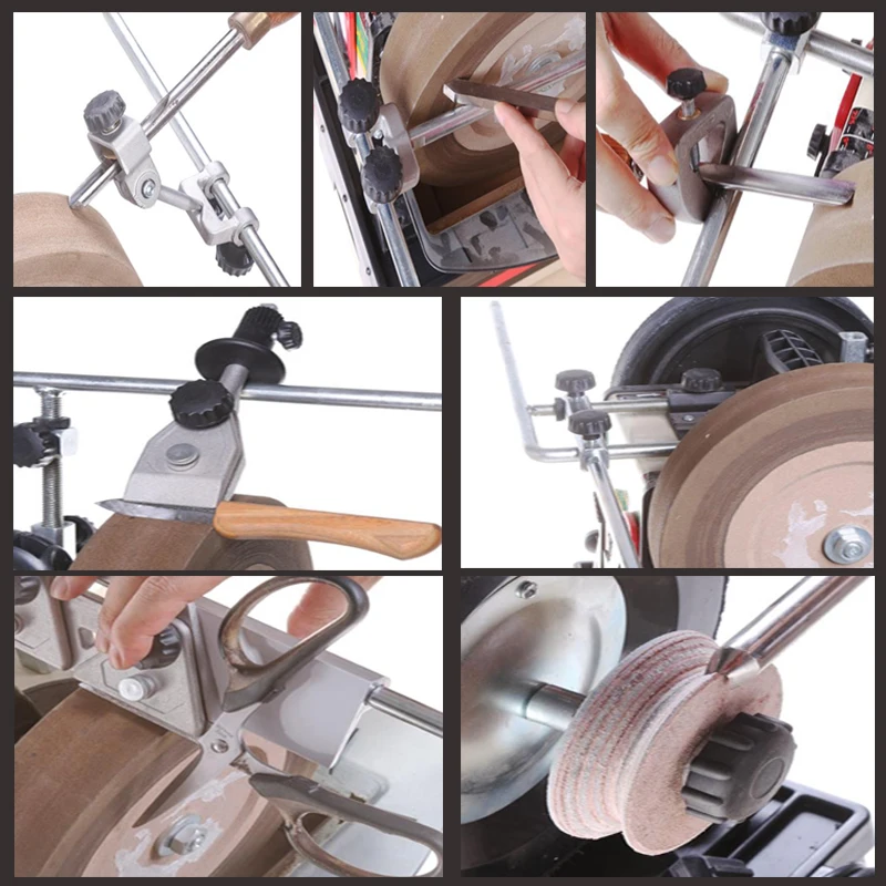 Carpintaria Scissor Sharpeners, Sharpening Jigs Acessórios, Water-cooled Grinder, curto e longo Jig faca, roda Dresser