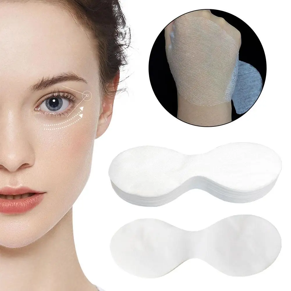 10/200/300 Uds máscara de ojos desechable DIY papel de ojos de algodón Natural producto esencial para mujeres máscara de papel de seda ultrafina para ojos al por mayor