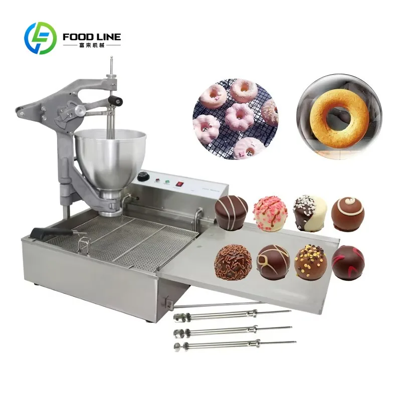 Customized Best Quality Electric Grain Product Doughnut Flavour Making Machines High Productivity Donut Fryer Machine