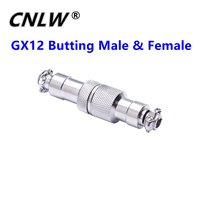 1set GX12 Butting Docking Male & Female 12mm Circular Aviation Socket Plug 2/3/4/5/6/7 Pin Wire Panel Connectors DropShipping