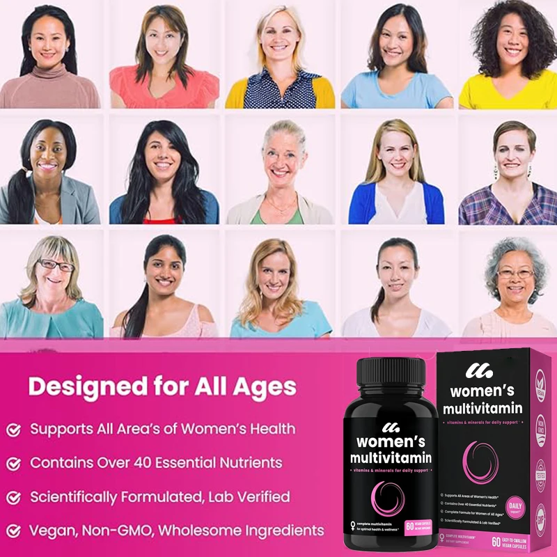 Women's Daily Complex Vitamin Supplements - Vegetarian Capsules - Women's High Quality Multi mineral Complex Vitamins