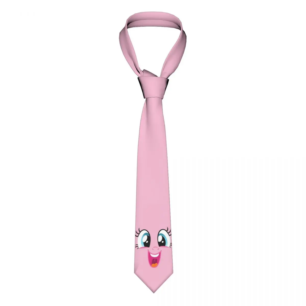 

Pink Funny Expression Necktie Men Women Polyester 8 cm Neck Ties for Men Fashion Classic Suits Accessories Cravat Cosplay Props