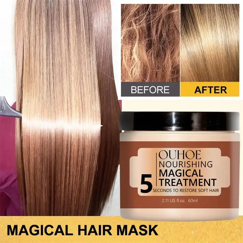 

Keratin Collagen Hair Mask Magical Straighten Repair Dry Frizzy Damaged Treat Cream Pro Soft Smooth Shiny Deep Moisturizing Care