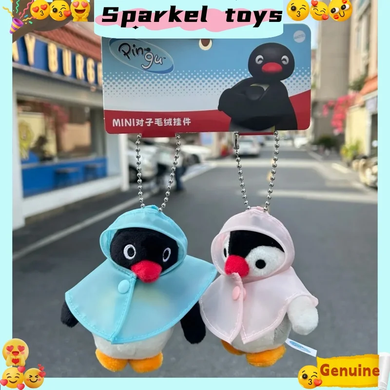 

Pingu Couple Mini Series Plush Keychains Kawaii Toys Plushie Small Bag Accessories Penguin Animal Dolls Backpack Pendant Gifts