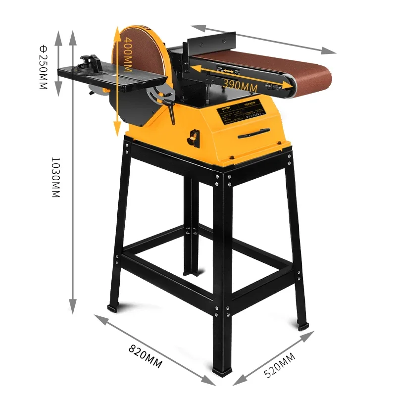 1200W Belt Disc Sander Machine for Polishing Sanding