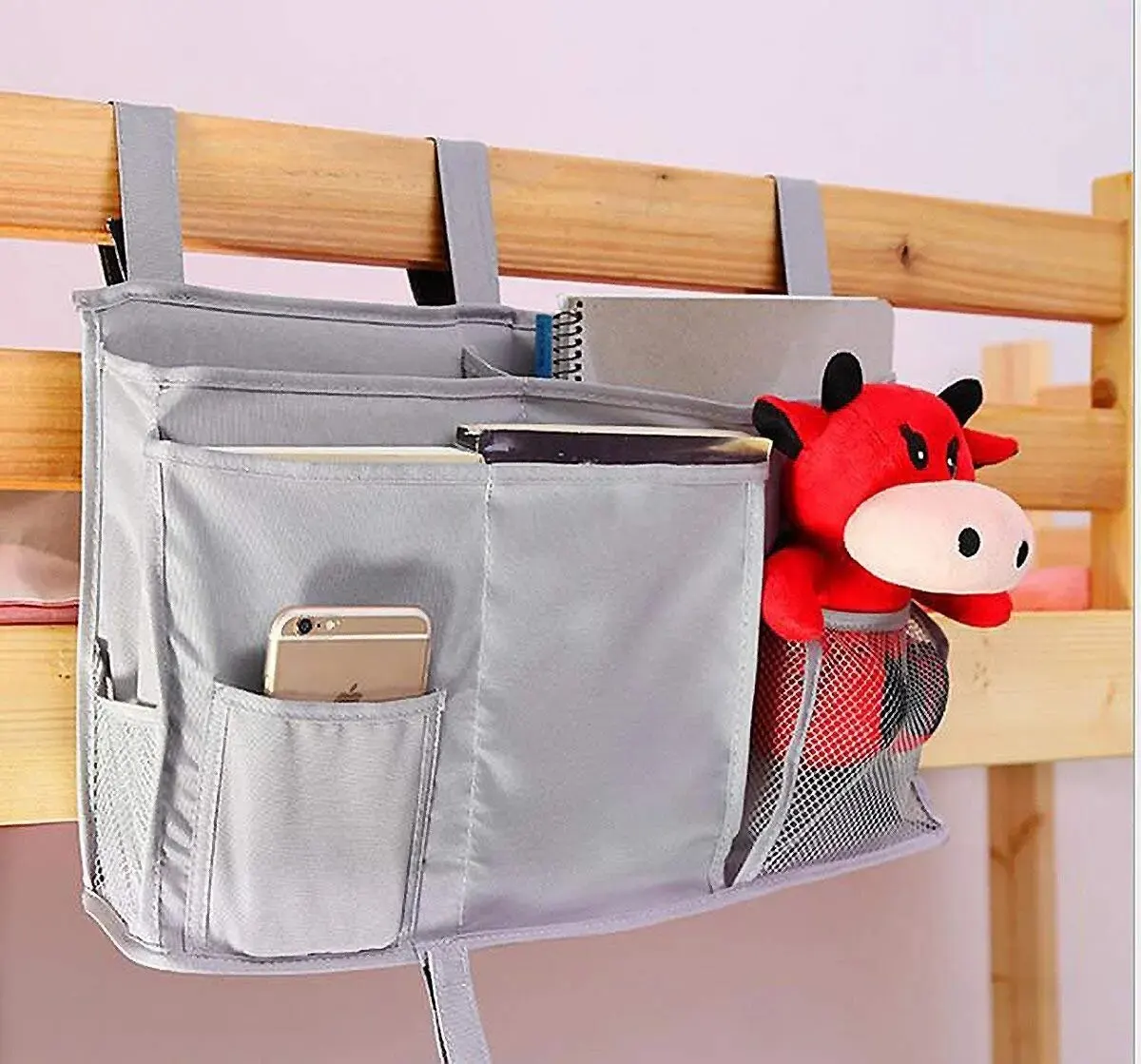 Multi Pockets Baby Bedside Storage Bag Hanging Bag Bed Accessories Oxford Cloth FWall-mounted Durable Bed Side Hanging Bag