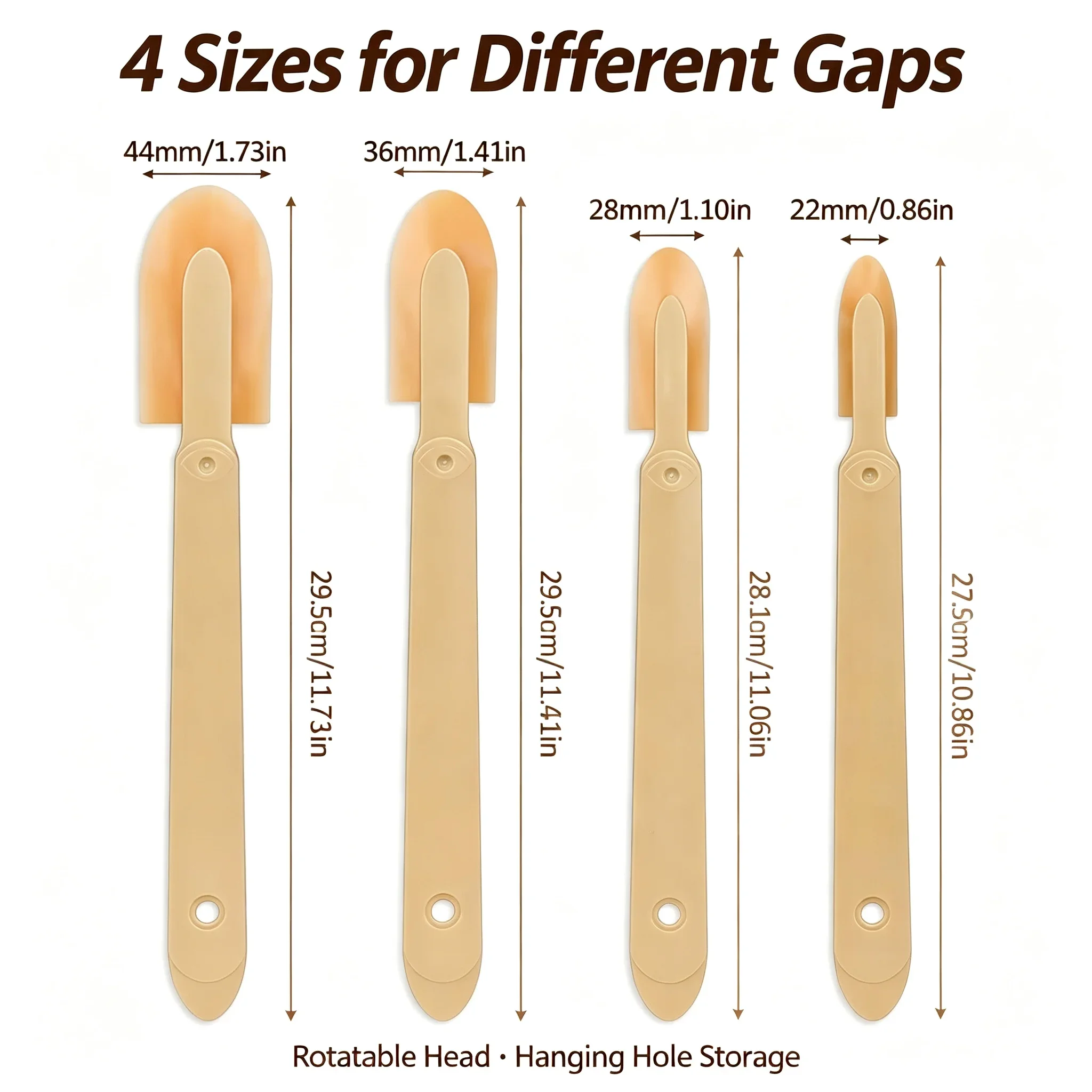 4PCS Silicone Caulking Tool Kit Grout Scraper Sealant Remover Set Multi-Functional Caulk Finishing Tools  Kitchen Bathroom Tile