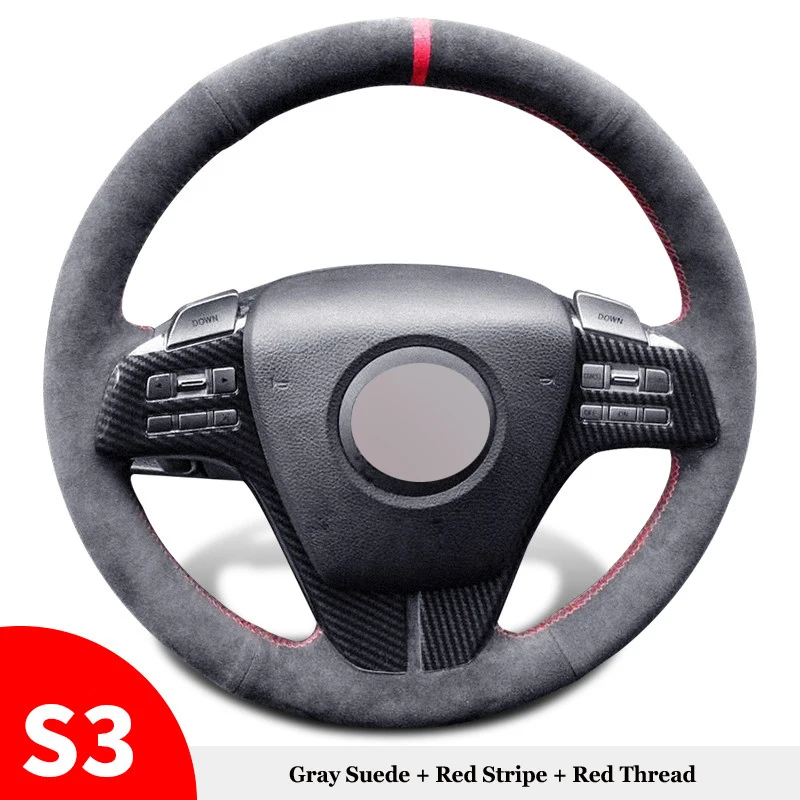 High Quality Genuine Leather Suede Anti-Slip Hand Sew Steering Wheel Cover Wrap Car Accessories Specifically for Mazda 6 Atenza