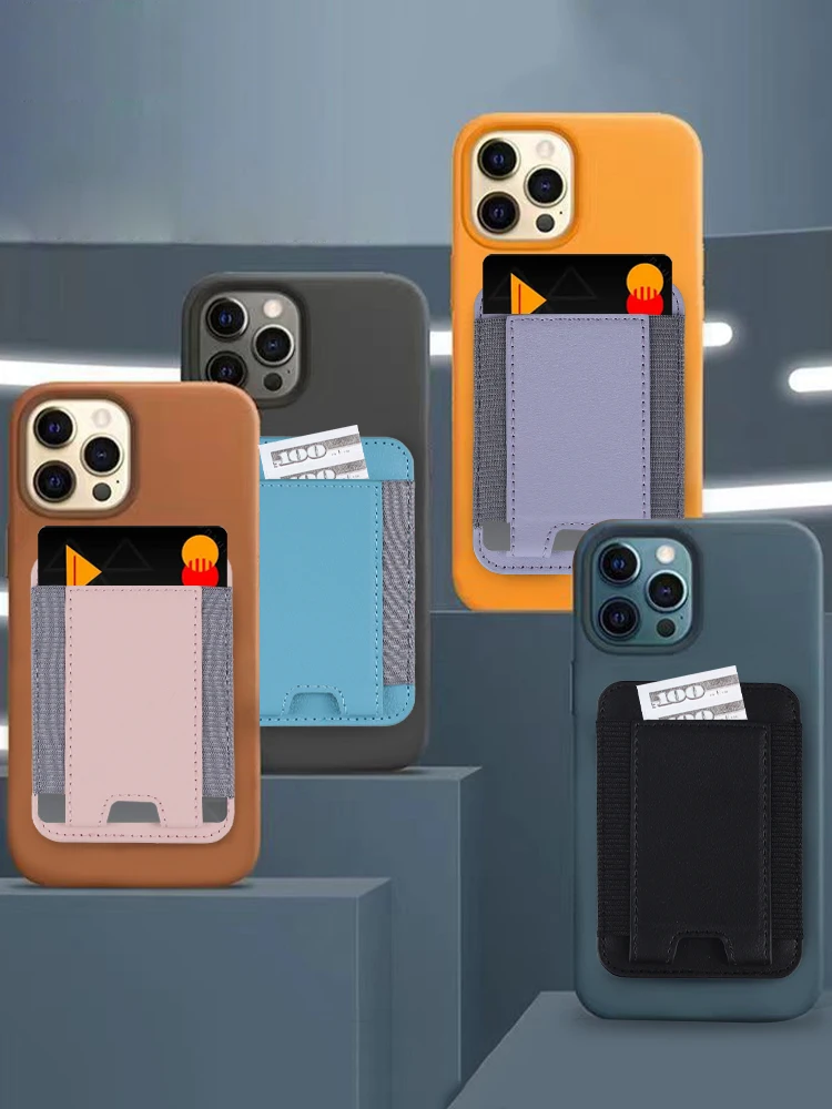 

Magnetic Leather Wallet Card Case Holder for iPhone14 15 13 Pro Max Luxury Dollar Monopoly Card Bag Pocket Cover Accessories