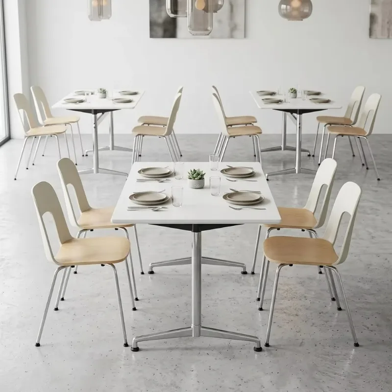 Cheap Modern Stainless Steel Restaurant Table And Chair Set For Living Room And Hospital Use Table And Chair Set
