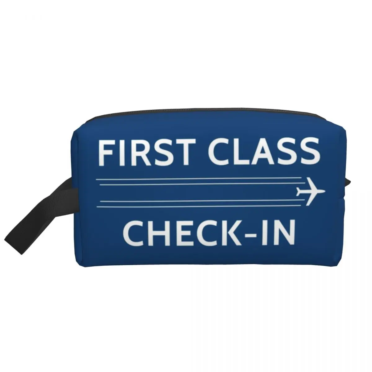 

First Class Check-In Sign 0001 Women Cosmetic Bags Travel Makeup Organizer Pouch Toiletry Storage Dopp Kit Case Pencil Case