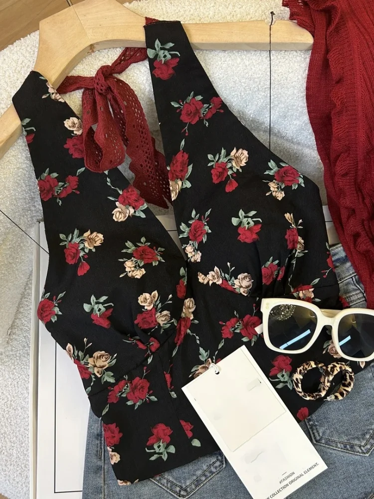 

Ele Sexy Ne Hanging Top Women's Faionable Pure Desire Sle Spring New Arrival Casual Loose Fit Color Vest