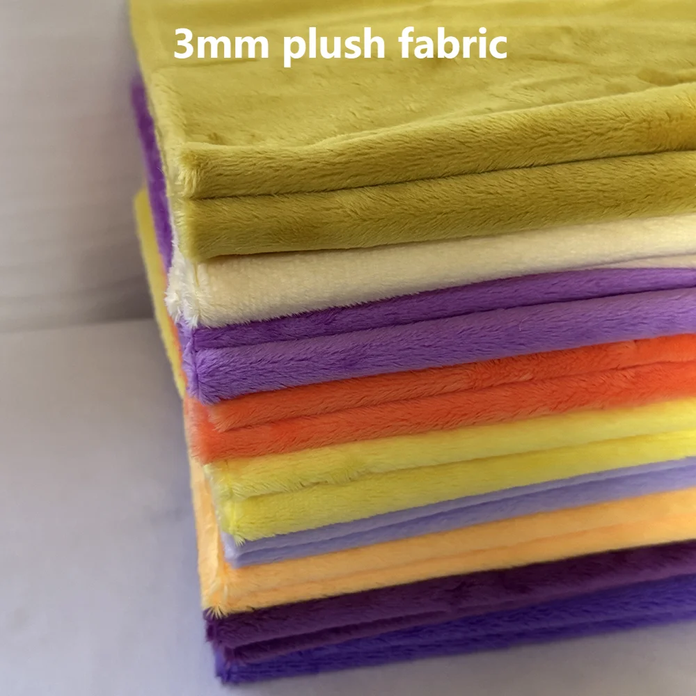 150x50cm\150x100cm Pile Length 3mm Handwork DIY Doll Winter Clothes Thickness Antipilling Plush Fabric 40 colors can be choose