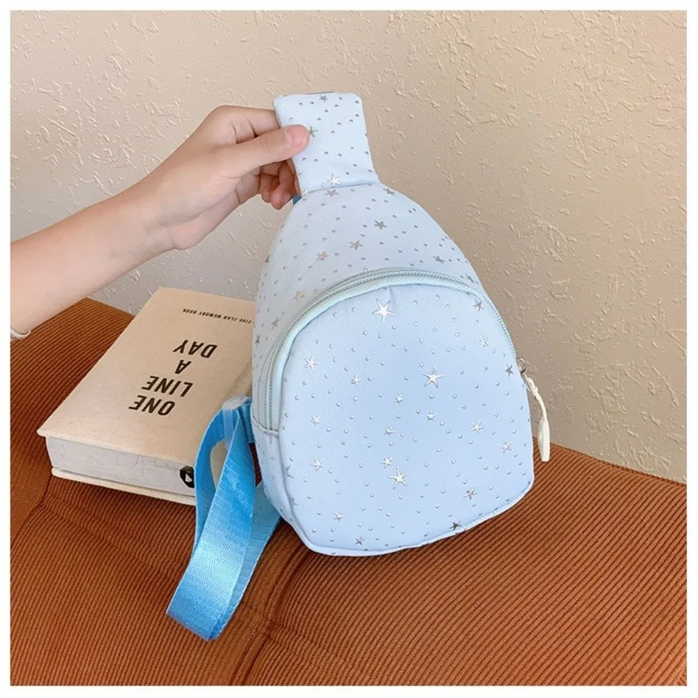 Simple Adjustable Straps Crossbody Backpack Star Print Versatile Chest Bag Lightweight Shoulder Bag School Use