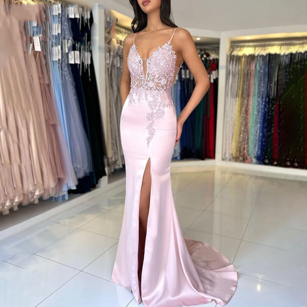 Vestidos De Noche elegantes con cuello De corazón para mujer, Vestidos De Noche Sexy De sirena, Vestidos formales De baile De princesa, longitud trapeada