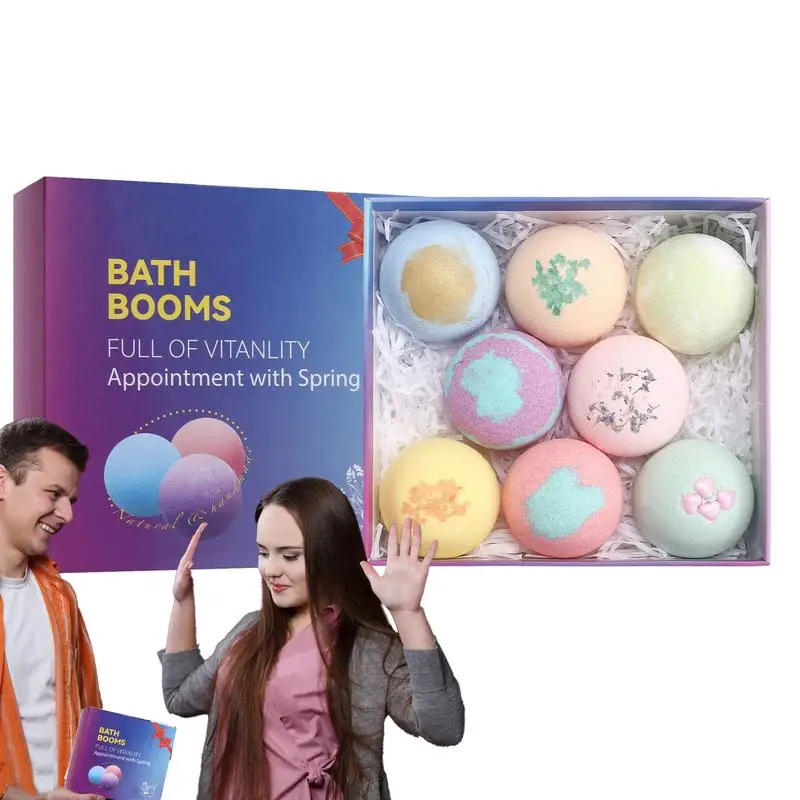 

Бомбочки для душа, ароматерапия, подарок на день рождения матери, 8 шт., рождественский подарок, чулок, душевая машина, увлажняющий ароматный душ