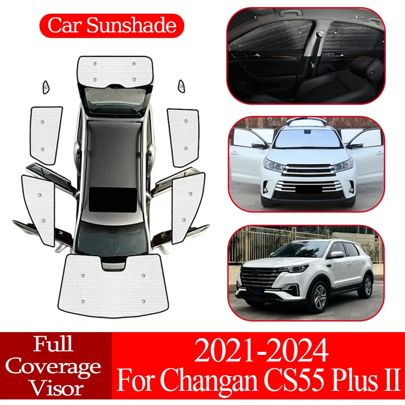 

Car Anti-UV Full Coverage Sunshade Window unshade Sunshade Cover Protection Board For Changan CS55 Plus II 2021 2022 2023 2024