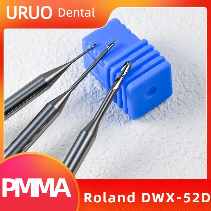 

Roland 52DWX-52d PMMA Grinding Burs D4 Shank NC Coating 2.0/1.0/0.6 CAD CAM Denture Lab CAD CAM Drills