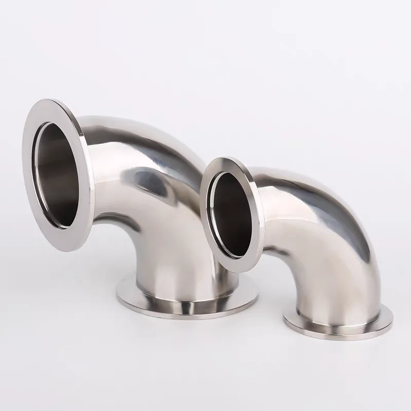 KF Vacuum Elbow Stainless Steel Vacuum Elbow Bend Pipe Tri Clamp Adapter 90 Degree Flange Elbow Fitting Tube KF16 KF25 KF40 KF50