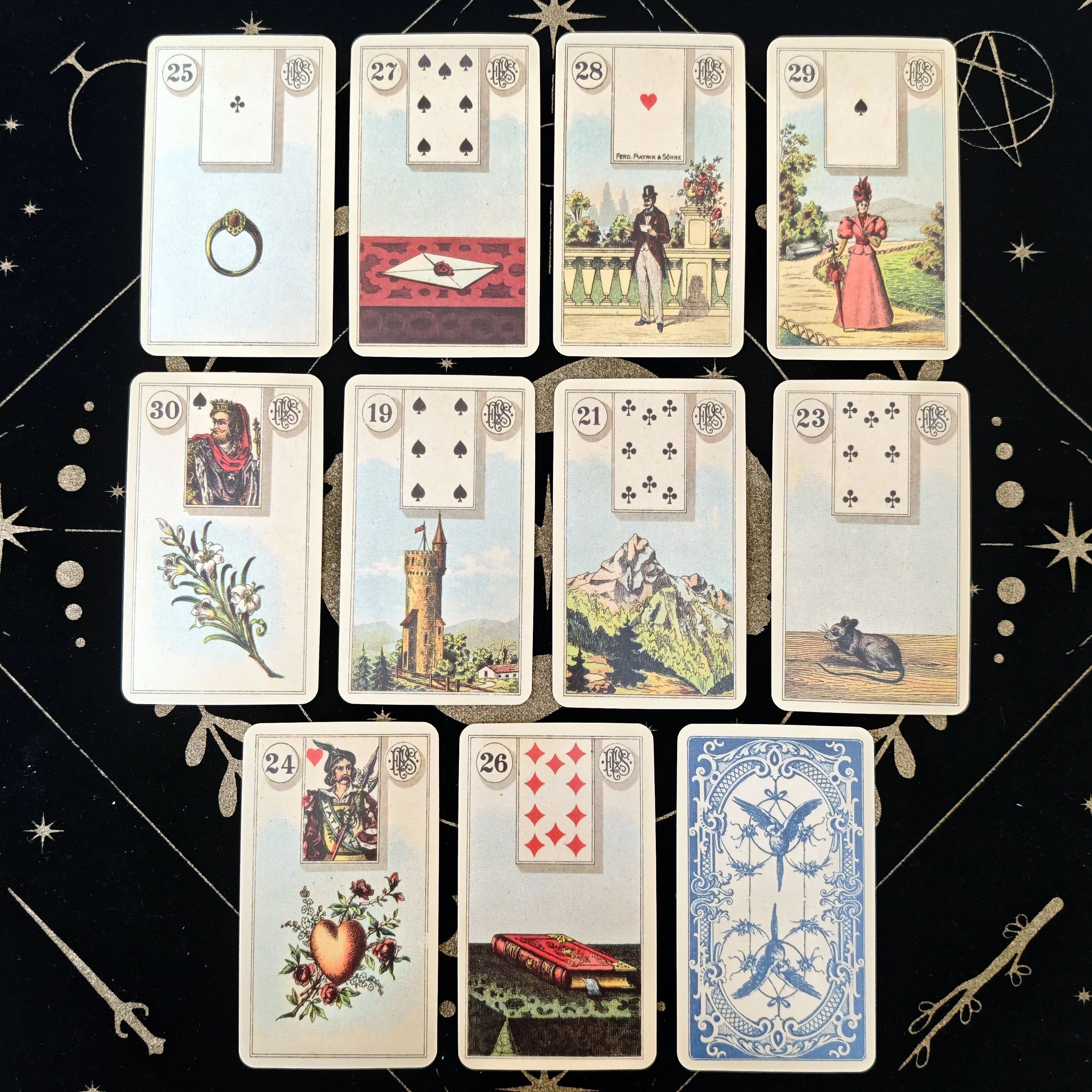 

Grand Tableau Lenormand Tarot Divination Tools Oracle Card 36pcs Party Tarot Card Board Game Tarot Fortune Telling Cards