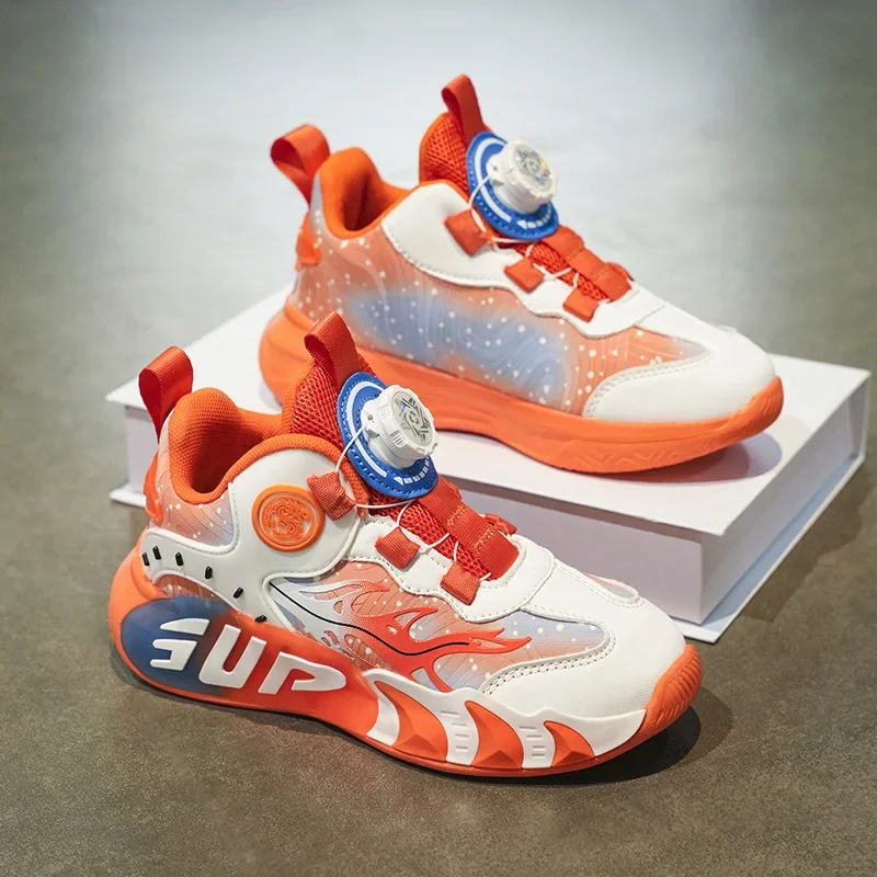 

2025 Autumn & Winter Kids' Casual Sneakers Leather Knob Closure Boys & Girls Sports Shoes Soft Sole Comfortable Running Footwear