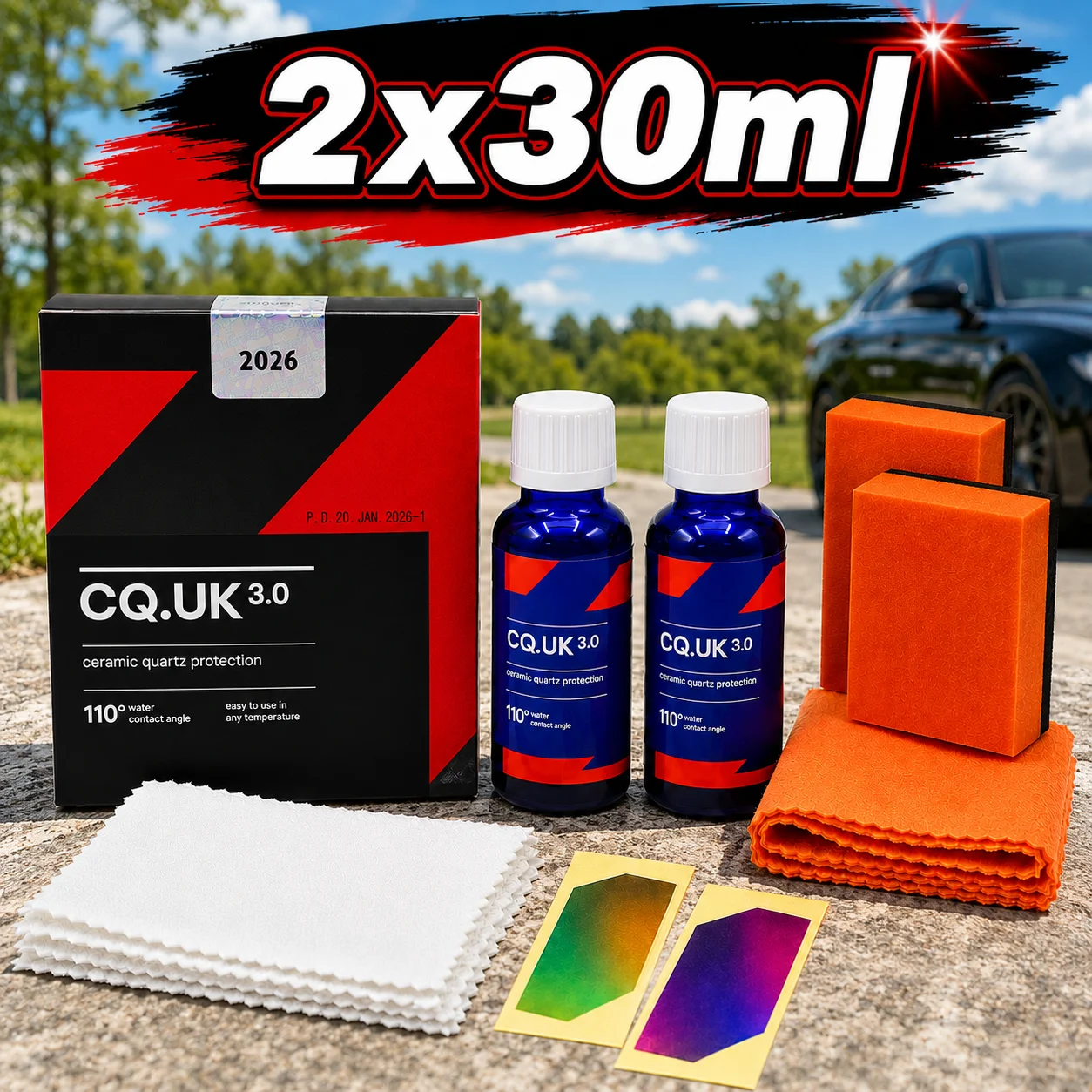 2026 CQUARTZ UK 3.0-Ceramic Coating for Cars Quartz Based Nanotechnology Bonds To Paint Glass Metal and Plastic